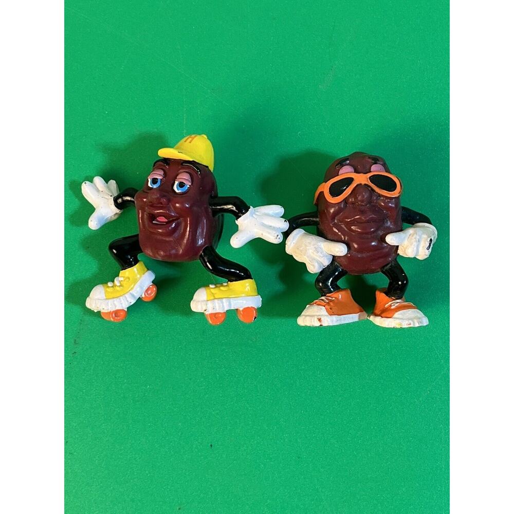 Vintage California Raisins Toy Figures 80's Lot of 2